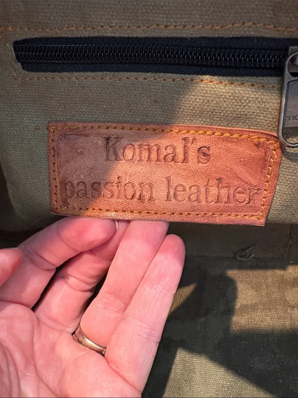 Komal’s Passion Leather Large Brown Leather 23” Weekender Duffel Travel Bag